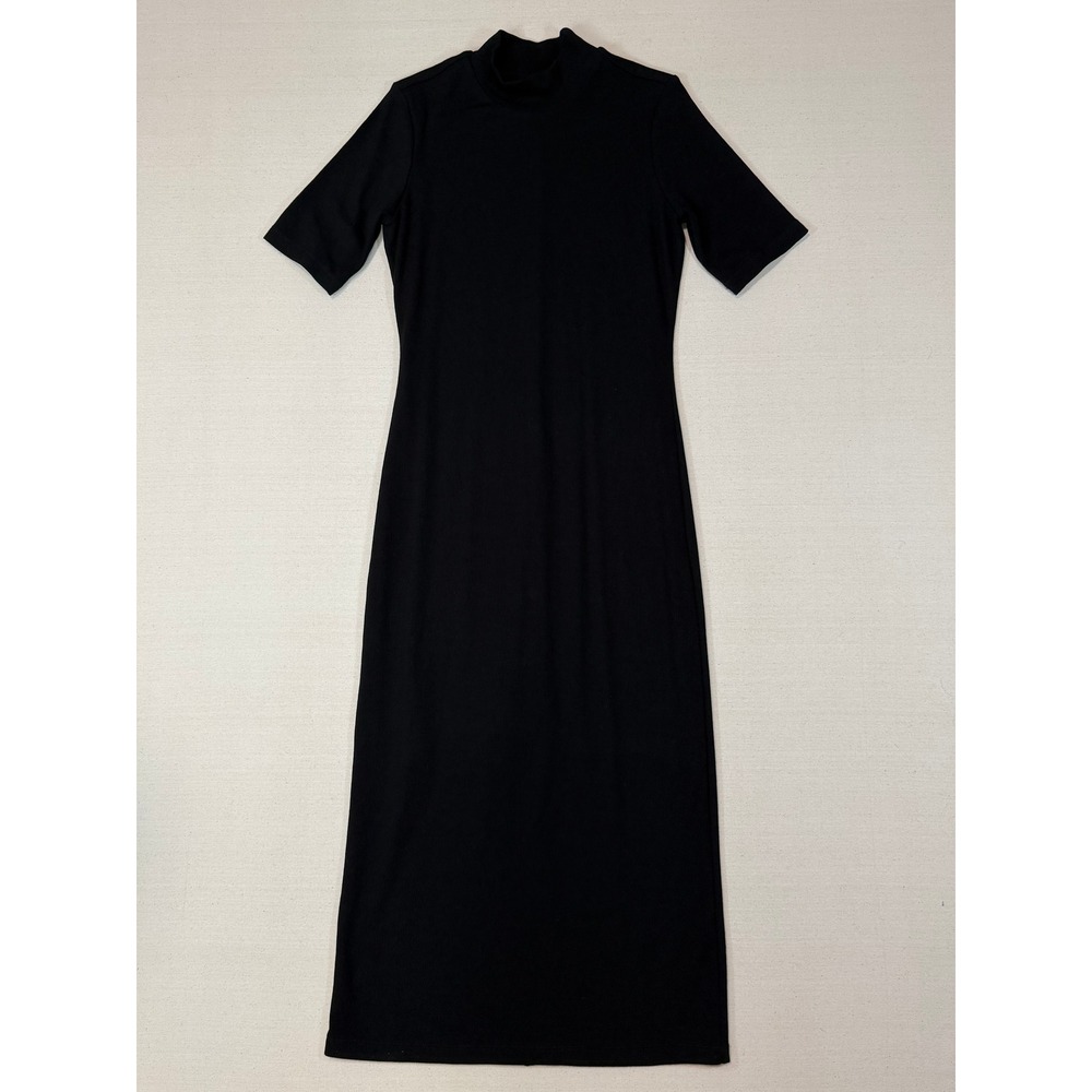 Marine Layer Lexi Rib Mock Neck Midi Dress Short Sleeve Fall 2024 Size Medium